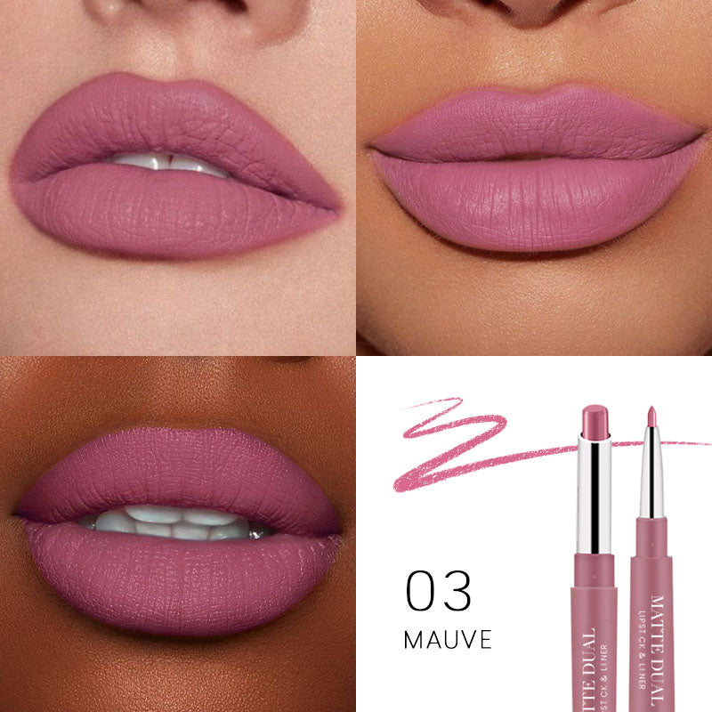 Matte Dual Lipstick & Liner